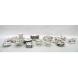 Miniature porcelain part dinner service, cream gro