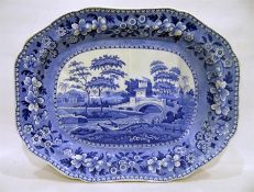 19th century Spode meat dish "Tower" pattern, circ