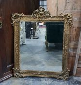 19th century wall mirror within a gilt moulded fra