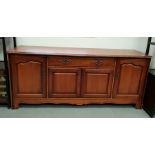 20th century cherrywood-effect sideboard with sing