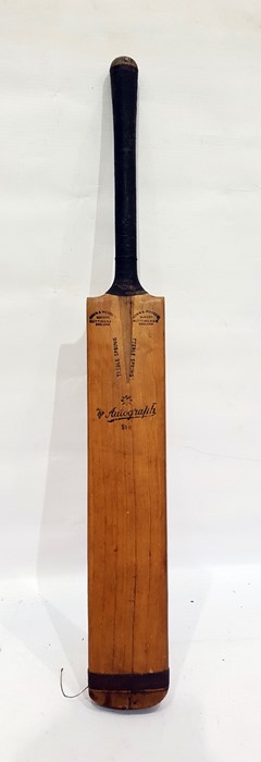 Vintage cricket bat, the autograph 'Treble Spring'