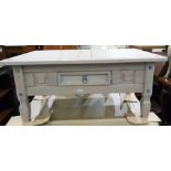 Modern white washed rectangular coffee table with