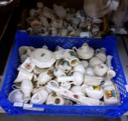 Two boxes of assorted Crestedware