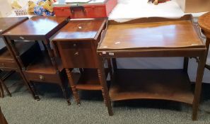 Mahogany rectangular top side table with gallery s