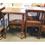 Mahogany wash stand, the undershelf with frieze dr