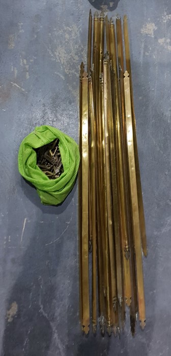 Brass stair rods with fittings