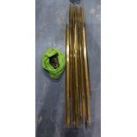 Brass stair rods with fittings
