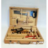 Child's woodworking set in fitted case, to include