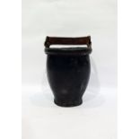Old leather small bucket