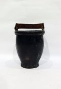 Old leather small bucket