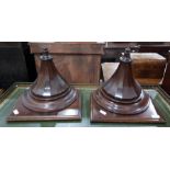 Pair of 19th century mahogany wall brackets, each