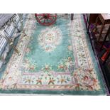 Pair of Chinese superwash rugs, the central foliat
