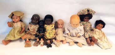 Collection of dolls including two Rosebud composit