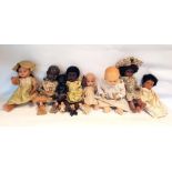 Collection of dolls including two Rosebud composit