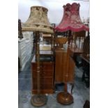 Two turned standard lamps (2)