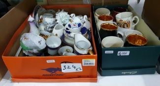 Commemorative mugs, assorted ceramics, ceramic orn