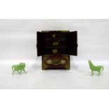 Two 20th century carved jadeite horse figurines an