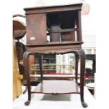 Reproduction mahogany library revolving bookcase r