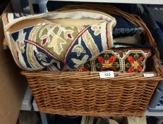 Various picnic baskets, a wicker trug, two other b