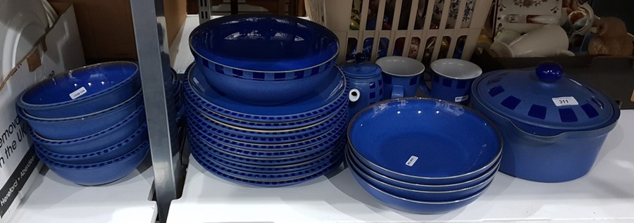 Denby blue oven to tableware including dinner plat