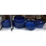 Denby blue oven to tableware including dinner plat