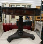 19th century style mahogany circular top drum tabl