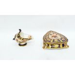 Crown Derby miniature helmet-shaped coal bucket de
