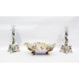 19th century Meissen porcelain basket, trellis pat