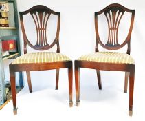 Set of six mahogany Hepplewhite-style shield-back