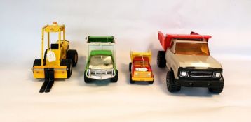 Collection of metal Tonka toys to include a large