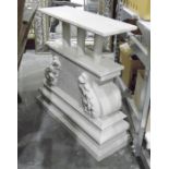 Painted wooden decorative plinth, Grecian style