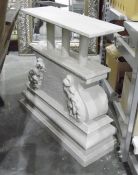 Painted wooden decorative plinth, Grecian style