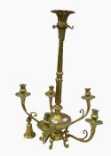 Brass chandelier