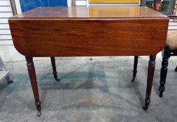 19th century mahogany pembroke table with reeded e