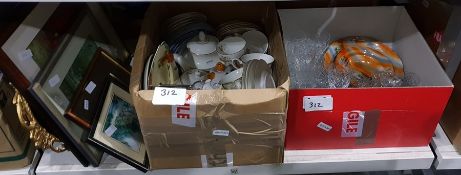 Quantity of assorted ceramics and glass including Royal Worcester 'Evesham', Duchess china part tea