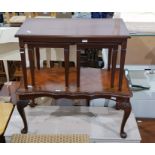 20th century walnut shaped top coffee table with m