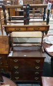 20th century walnut bureau of three drawers to cab