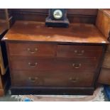 19th century(?) mahogany straight-front chest of t