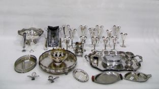 Quantity of silver plate to include 13 wine goblet