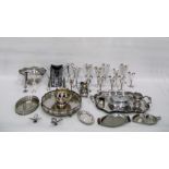 Quantity of silver plate to include 13 wine goblet