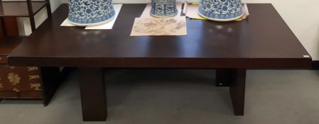 20th century dark stained rectangular dining table