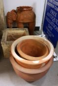 Terracotta garden planter in the form of an Indian
