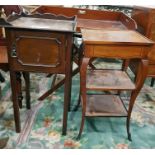 Georgian style mahogany pot cupboard with shaped g