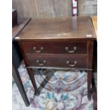 Late 19th/early 20th century mahogany two-drawer d