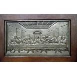 Metal relief of 'The Last Supper' by Leonardo De V
