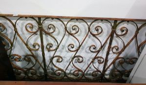 Wrought iron banister with scrolling decoration, 2