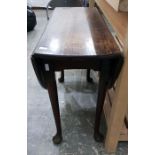 19th century mahogany swing leg table on turned ta