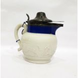 19th century Davenport stoneware hunting lidded ju