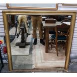 Gilt framed overmantel mirror, 112.5cm