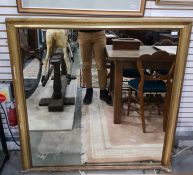 Gilt framed overmantel mirror, 112.5cm